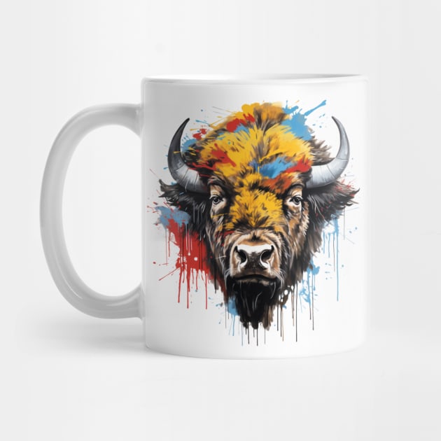 Graffiti American Bison by OspreyElliottDesigns